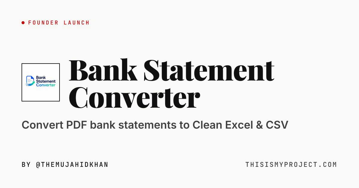 Bank Statement Converter | This Is My Project